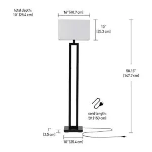 Globe Electric 67046 DAlessio Lámpara de pie de 58_4