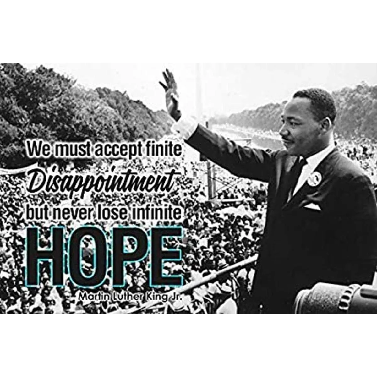 Póster de Dr Martin Luther King Jr para aula MLK con texto_1