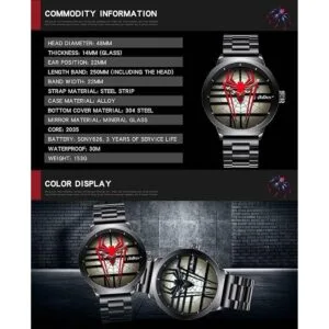 Reloj de pulsera de cuarzo de acero inoxidable para_5