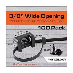 Soportes de brida de cables delgados de 1 x 0.6 pulgadas_2