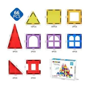 Magblock 66 bloques de construcción magnéticos azulejos_2