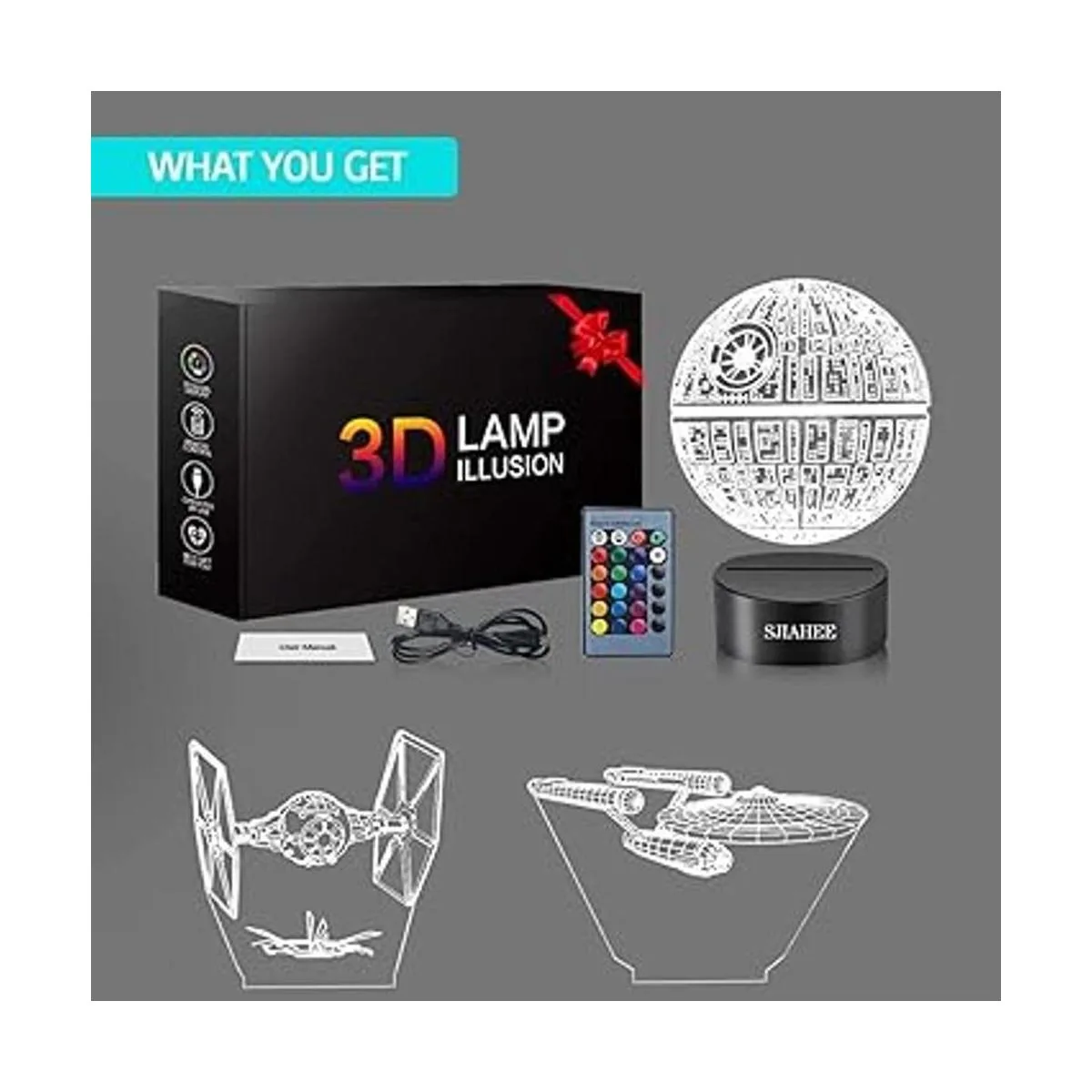 Lámpara 3D de Star Wars Regalos de Star Wars Luz de Star_5