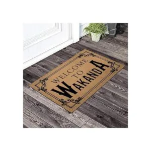 Felpudo ZQH Welcome to Wakanda con diseño de pantera negra_2