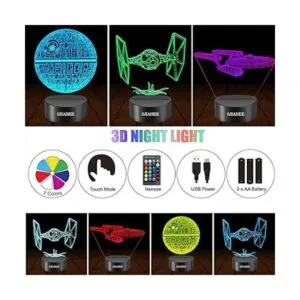 Lámpara 3D de Star Wars Regalos de Star Wars Luz de Star_2