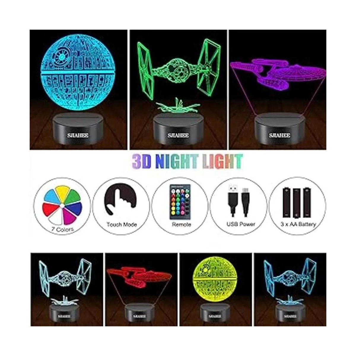 Lámpara 3D de Star Wars Regalos de Star Wars Luz de Star_2