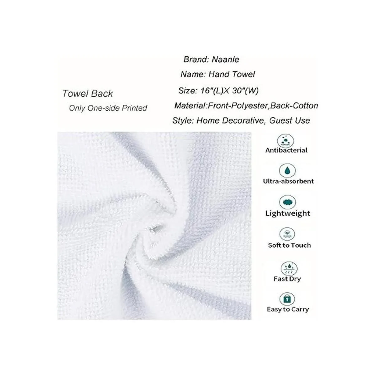 Naanle Lindo Dog Toalla de baño suave con estampado de_3