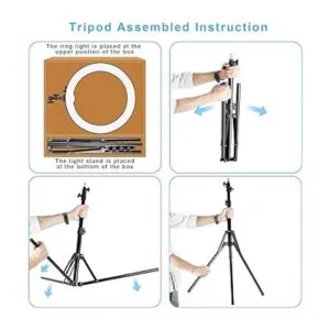 IVISII Anillo de luz con soporte y pantalla LCD multiuso_6