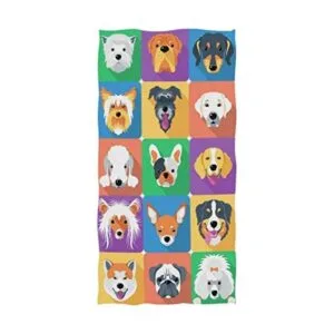 Naanle Lindo Dog Toalla de baño suave con estampado de_1