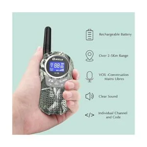 QNIGLO Walkie talkies de campamento para niños_2