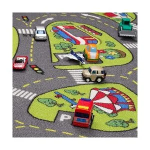 Alfombra grande para niños 32 x 52 pulgadas con respaldo_7