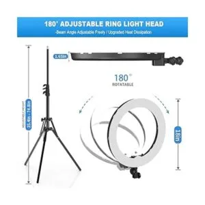 IVISII Anillo de luz con soporte y pantalla LCD multiuso_4