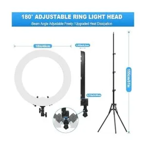 IVISII Anillo de luz con soporte y pantalla LCD multiuso_3