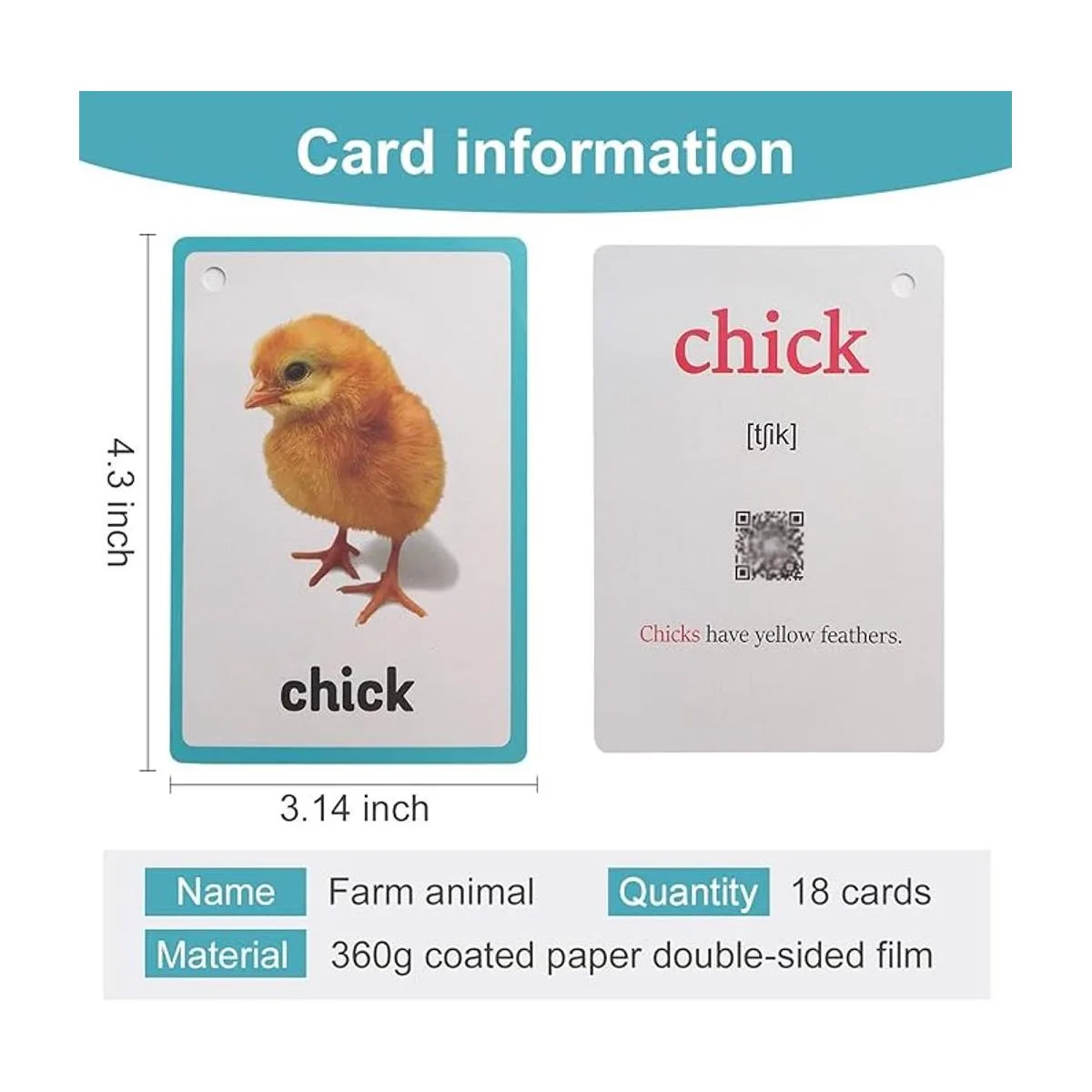 Richardy Juego de 18 piezas de animales de granja para_2