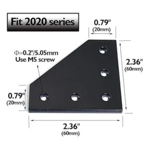 Boeray Juego de 5 conectores de perfil de aluminio con_2