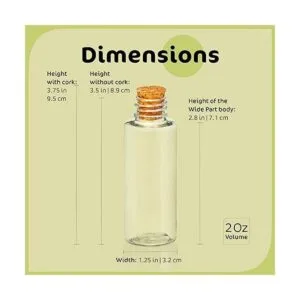 Srenta Paquete de 24 botellas de plástico transparente con_2