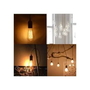 Rextin 4 piezas de enchufe de luz LED E26E27 de 5.9 pies_4