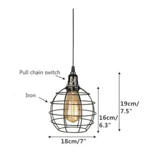 EFINEHOME 1 lámpara colgante de luz con enchufe de cable_5