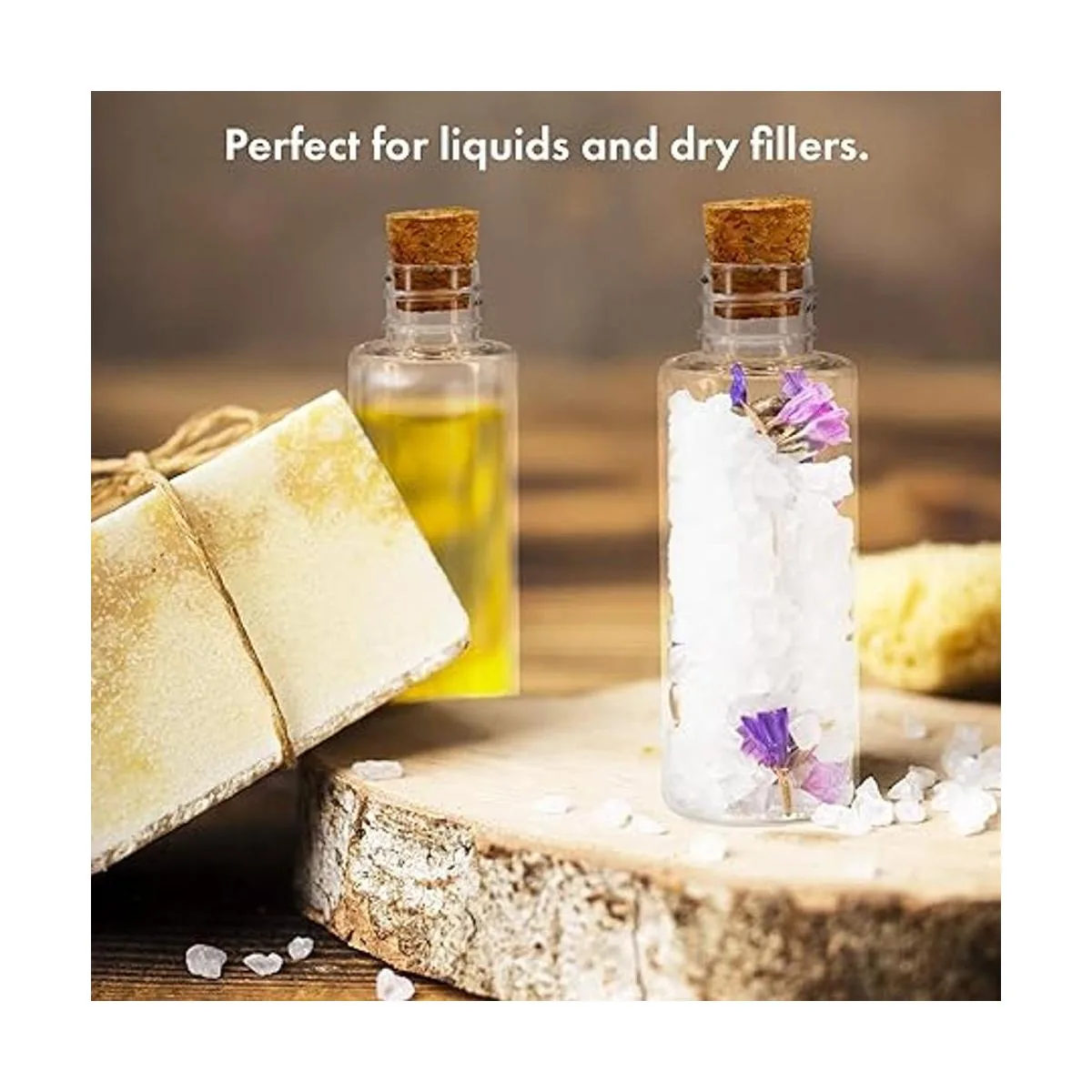 Srenta Paquete de 24 botellas de plástico transparente con_7