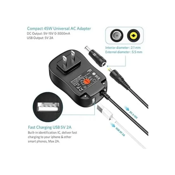 Belker Adaptador universal de fuente de alimentación de_3