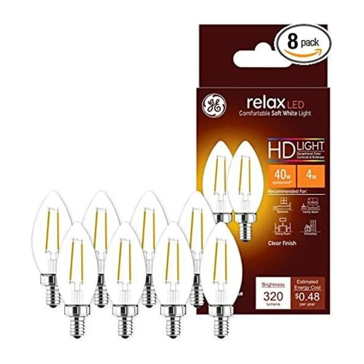 GE Relax Bombillas LED decorativas 4 vatios equivalente_1