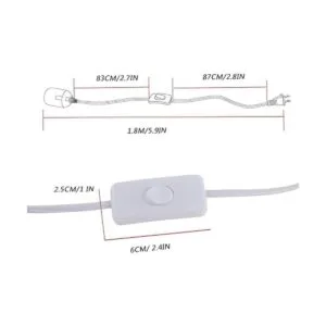 Rextin 4 piezas de enchufe de luz LED E26E27 de 5.9 pies_3