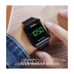 Reloj digital LED de cara grande fecha hora 3 bar_3