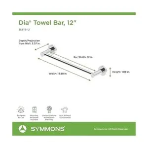 Symmons 353TB24BBZ Dia Toallero doble 24.0 in bronce_4