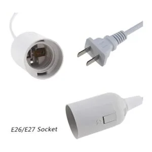 Rextin 2 llaves de luz LED E26E27 cable de extensión de_2