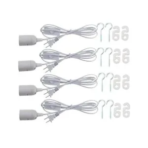Rextin 4 piezas de enchufe de luz LED E26E27 de 5.9 pies_1