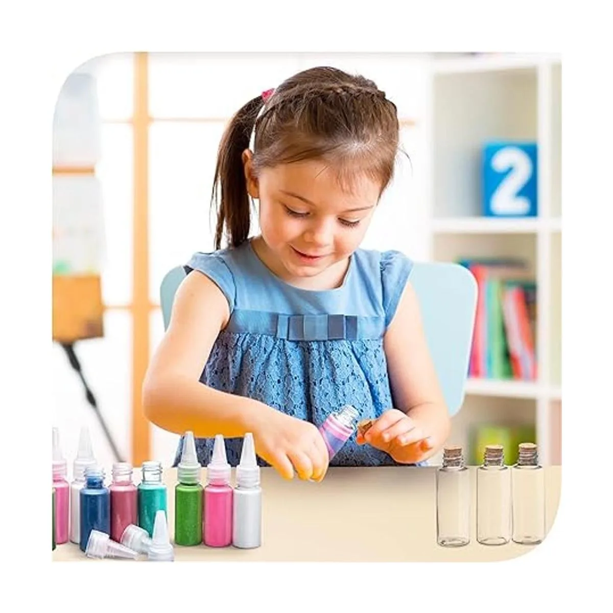 Srenta Paquete de 24 botellas de plástico transparente con_3