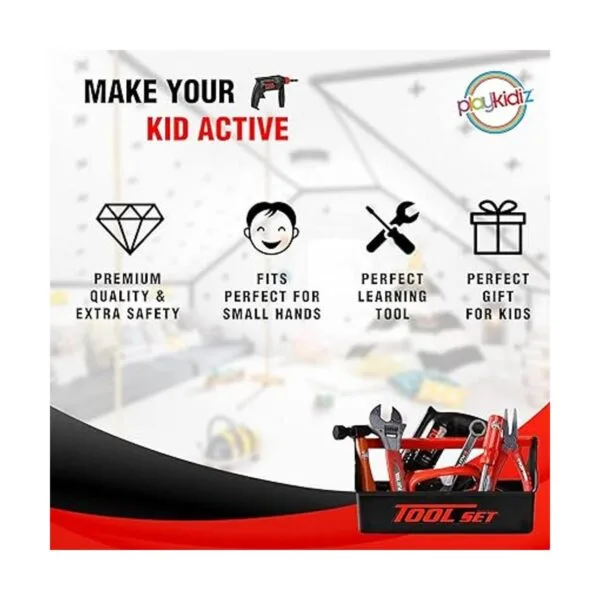 Playkidz Caja de herramientas para niños 22 piezas para_4