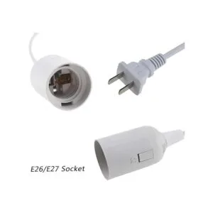 Rextin 4 piezas de enchufe de luz LED E26E27 de 5.9 pies_2