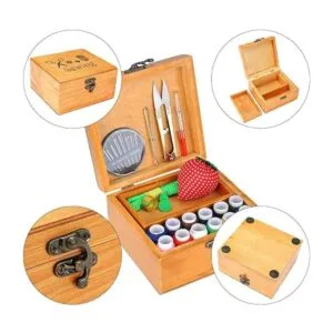 Kit de costura caja de kit de costura de madera para_6