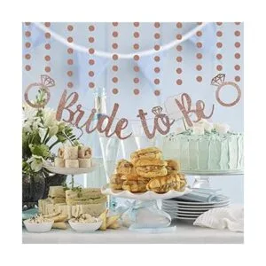 LeeSky Guirnalda de pancarta y lunares circulares de oro_2