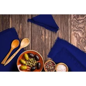 Servilletas de tela con flecos decorativos paquete de_2