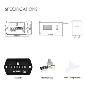 Jayron JRHM002 Medidor de hora de mecánica para CC 650 V_6