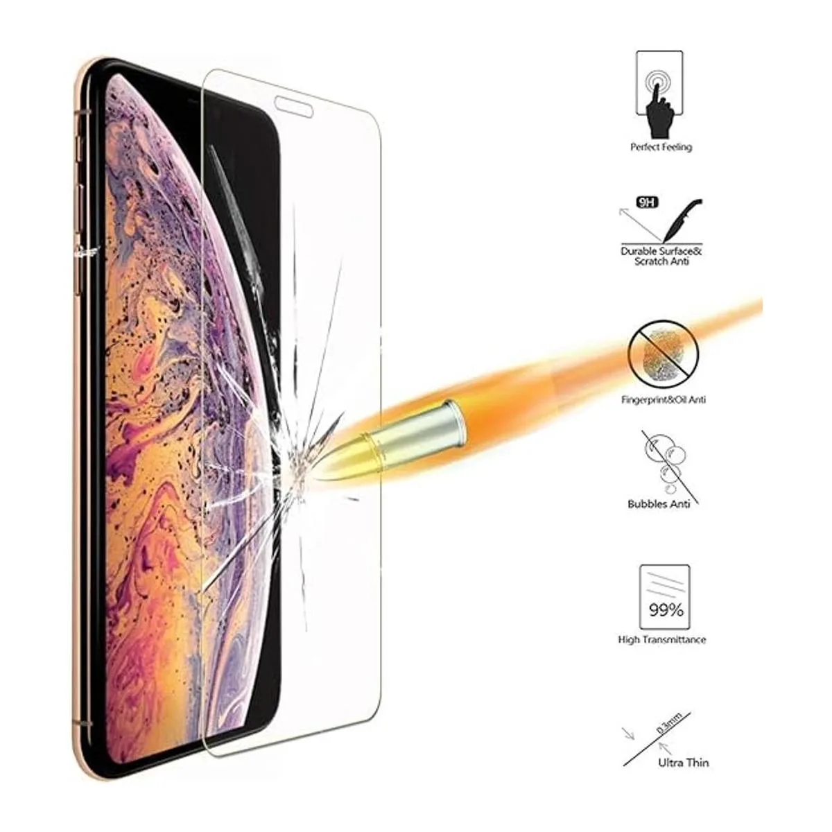 Akwox Protector de pantalla de vidrio templado 9H_2