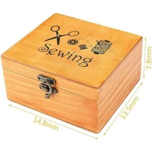 Kit de costura caja de kit de costura de madera para_2