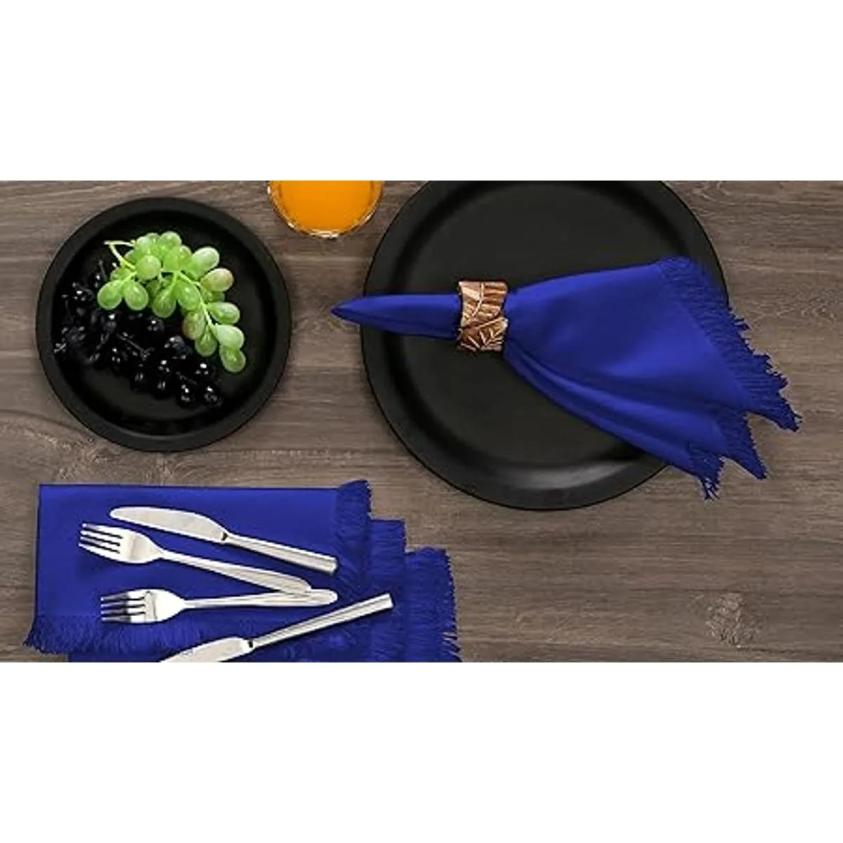 Servilletas de tela con flecos decorativos paquete de_3