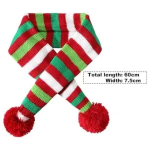 Blulu 2 unidades de Navidad mascota bufanda de punto perro_4