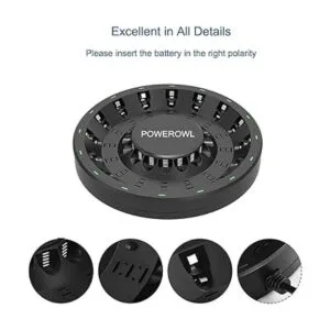 PowerOWL 16 Bay AA AAA cargador de batería actualizado_6