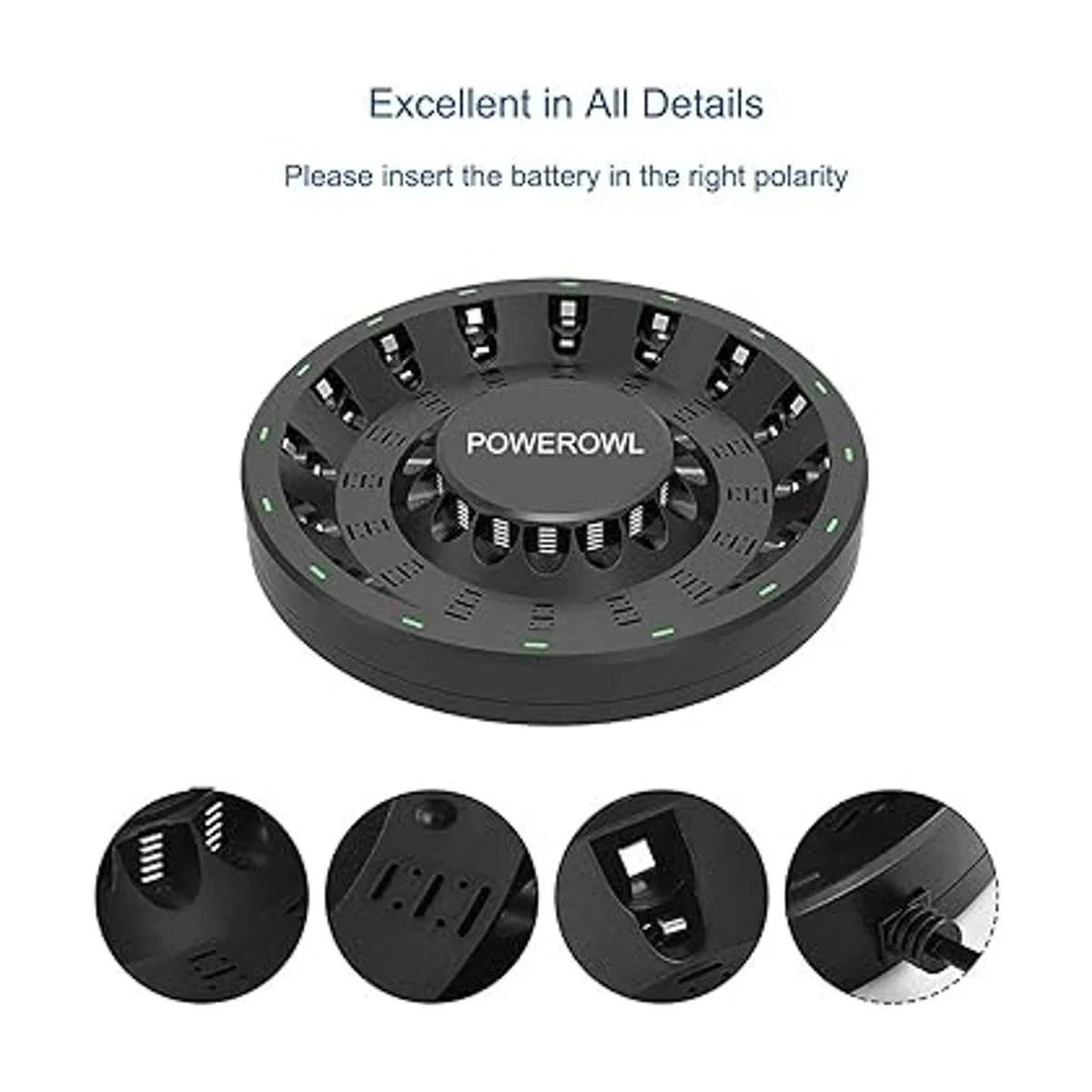 PowerOWL 16 Bay AA AAA cargador de batería actualizado_6