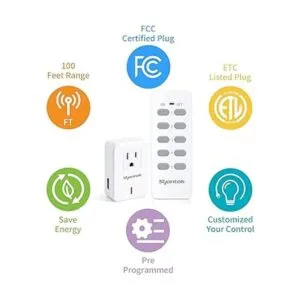 Syantek Interruptor de luz inalámbrico con mando a_3