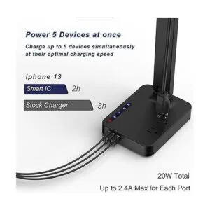COZOO Lámpara de escritorio LED con 3 puertos de carga USB_3