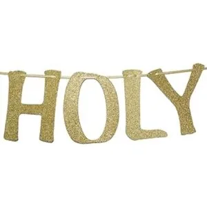 Holy Shit Youre Old Banner dorado con purpurina para 30_3