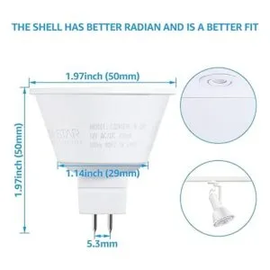 TORCHSTAR Paquete de 12 bombillas LED MR16 regulables_6