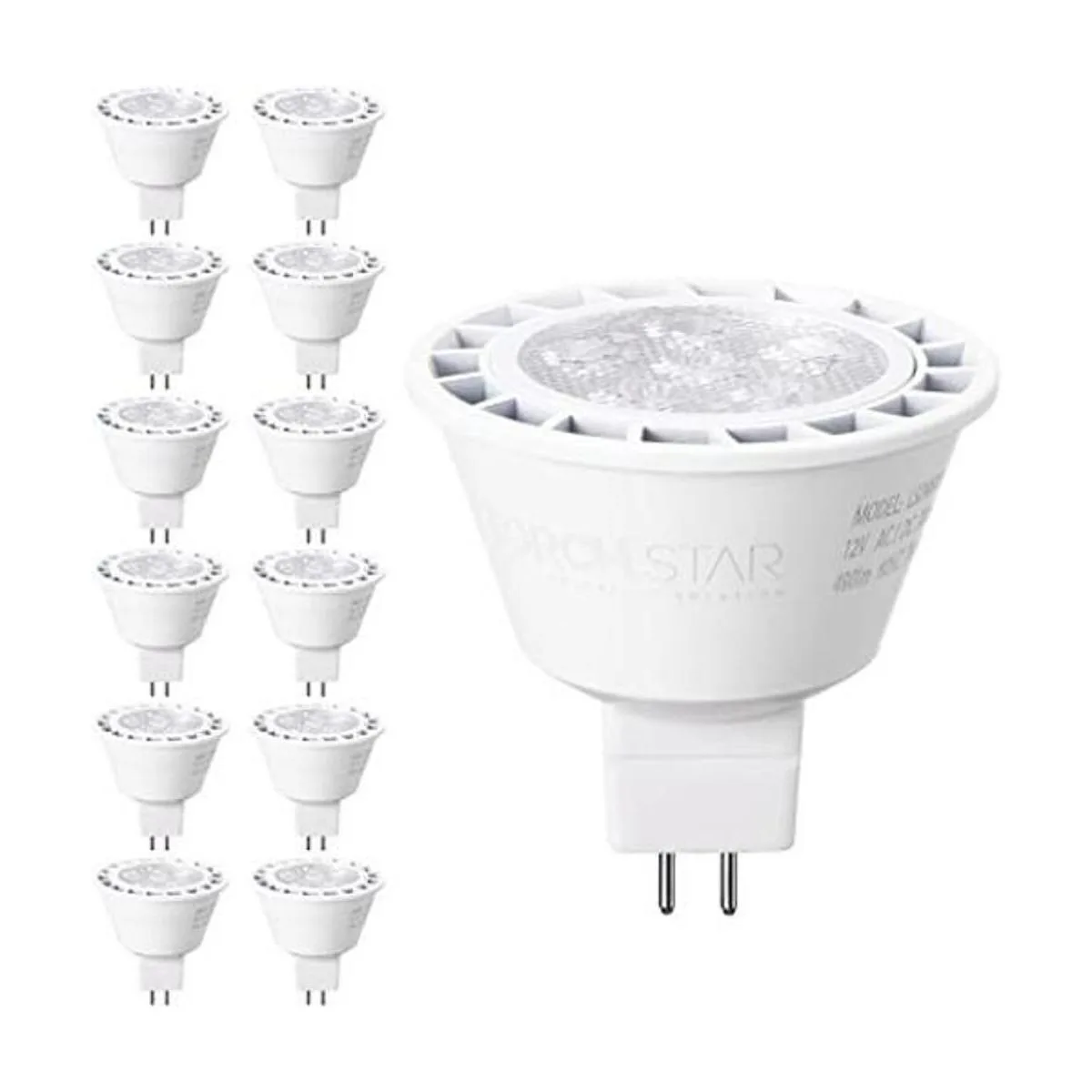 TORCHSTAR Paquete de 12 bombillas LED MR16 regulables_1
