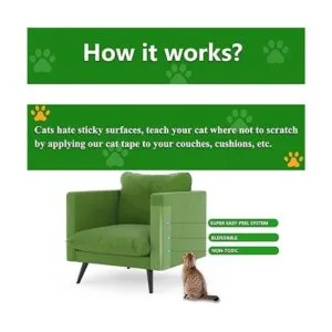 Jxselect Anti Scratch Cat Training Tape8 Pieces XL Large_2