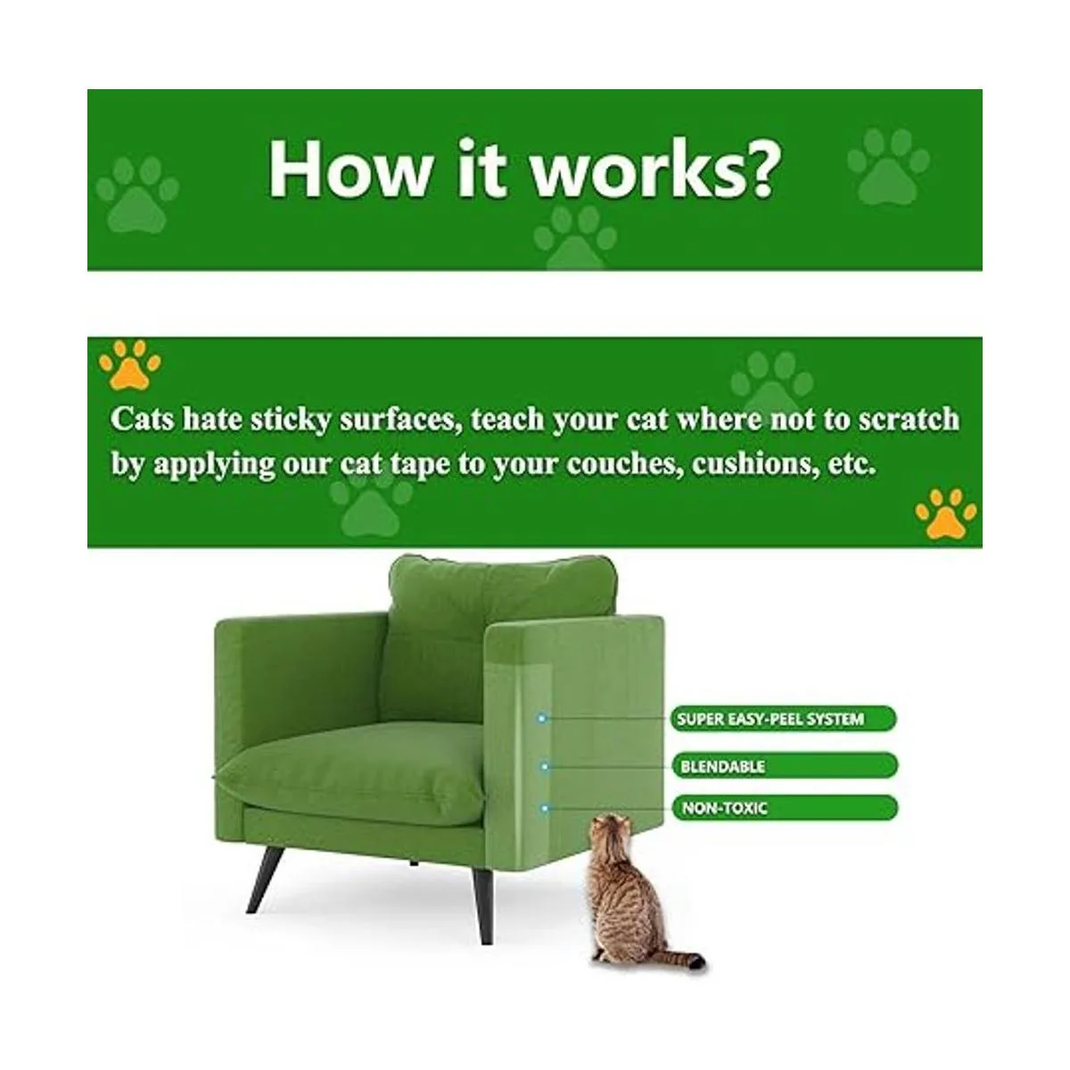 Jxselect Anti Scratch Cat Training Tape8 Pieces XL Large_2