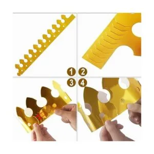 Aniann Paquete de 28 gorras de corona de papel dorado de_3